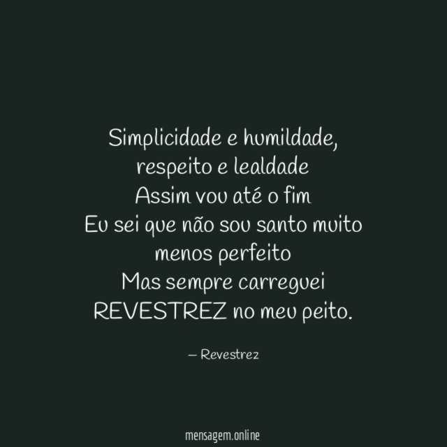 Simplicidade e humildade