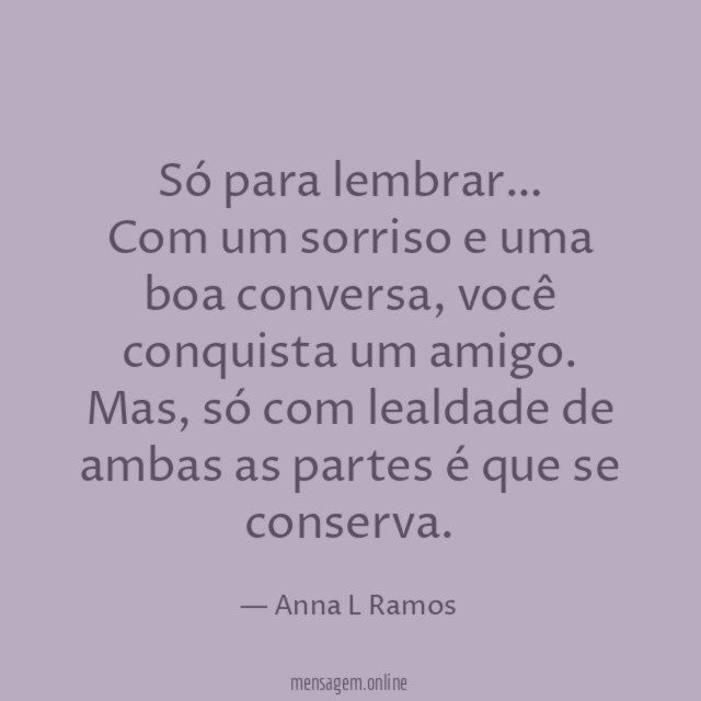 Só para lembrar