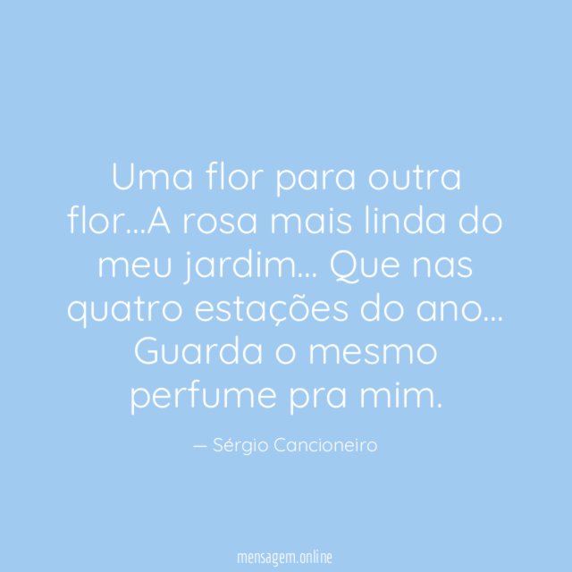 Uma flor para outra flor