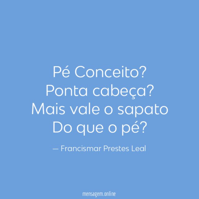 Pé Conceito?