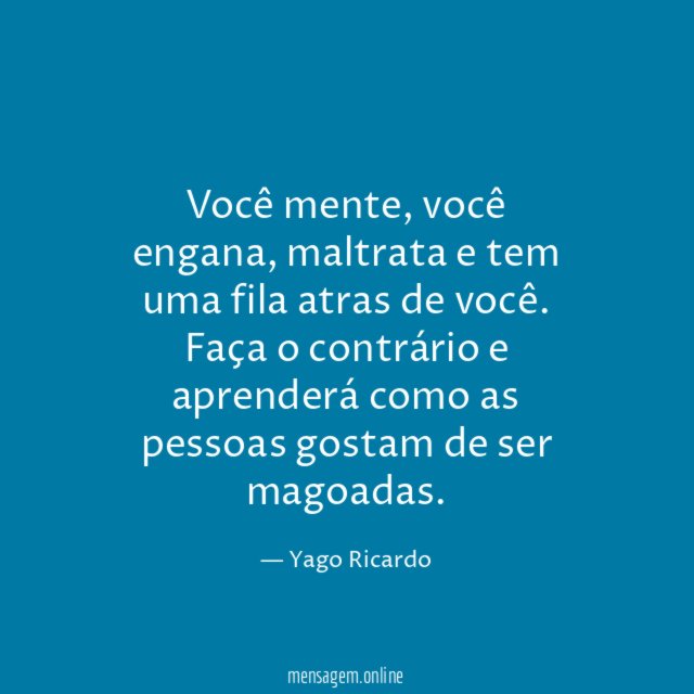 Você mente