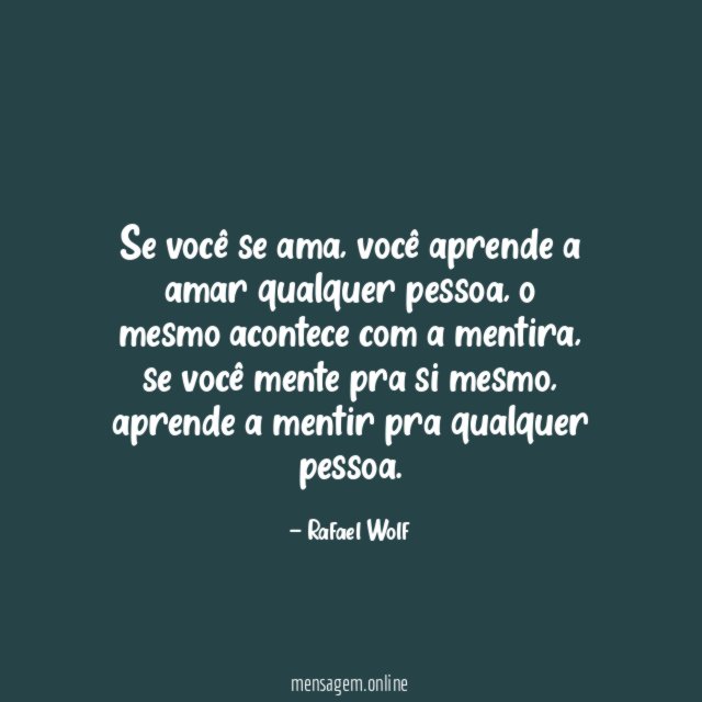 Se você se ama