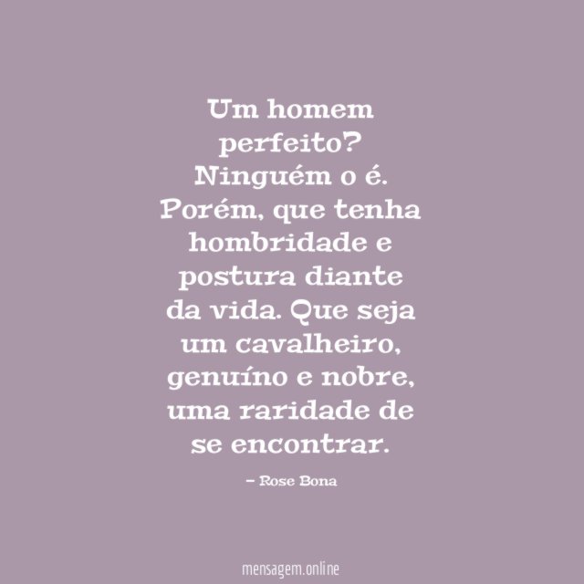 Um homem perfeito