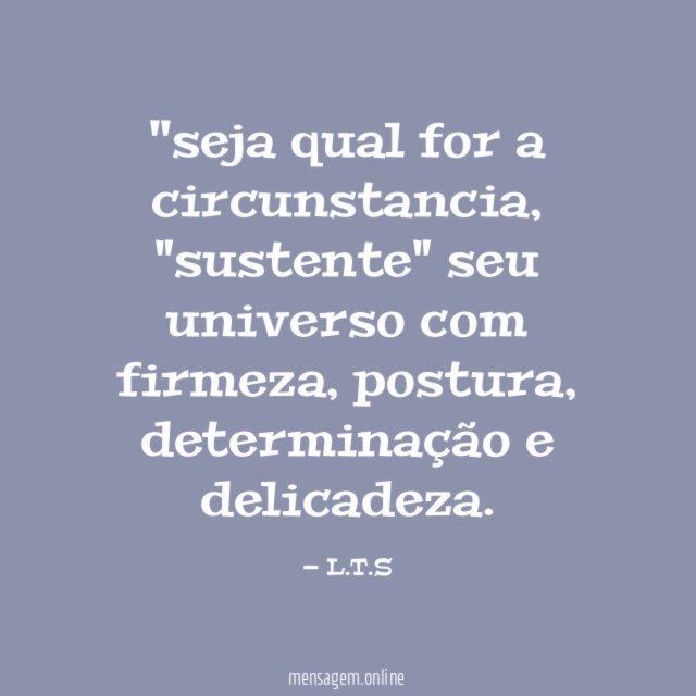 'seja qual for a circunstancia