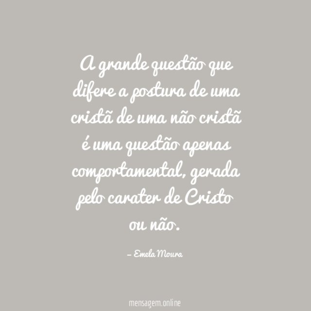 A grande questão que difere a postura de