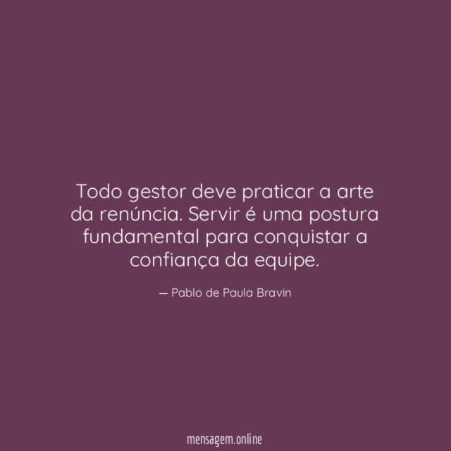 Todo gestor deve praticar a arte da renúncia