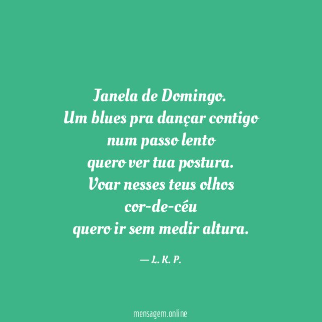 Janela de Domingo.