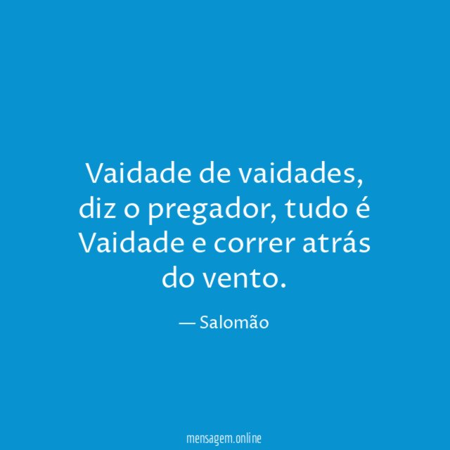 Vaidade de vaidades
