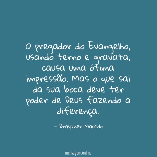 O pregador do Evangelho