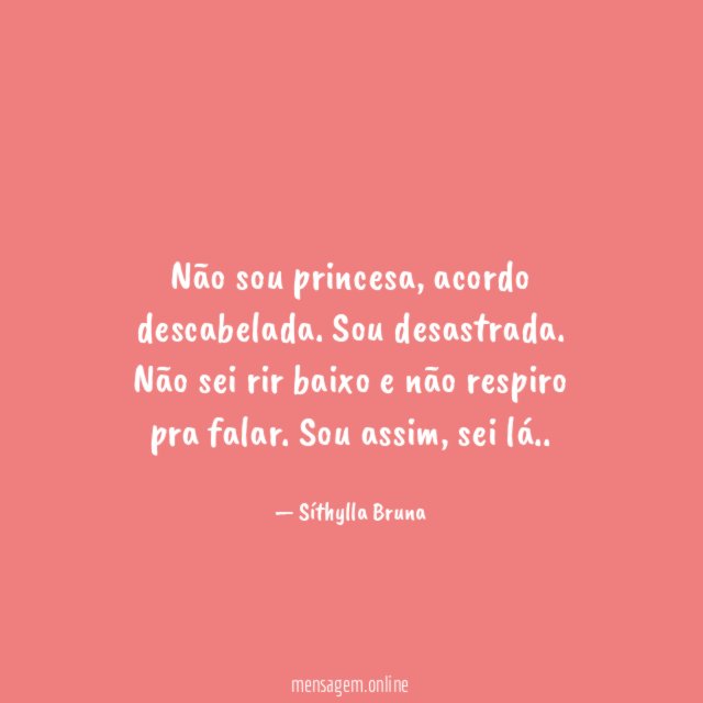 Não sou princesa
