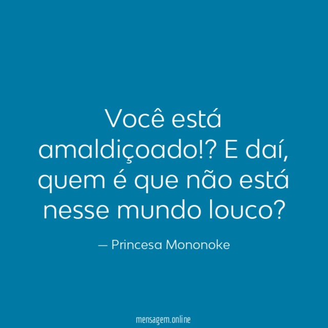 Você está amaldiçoado