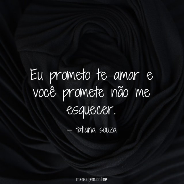Eu prometo te amar e você promete não me esquecer