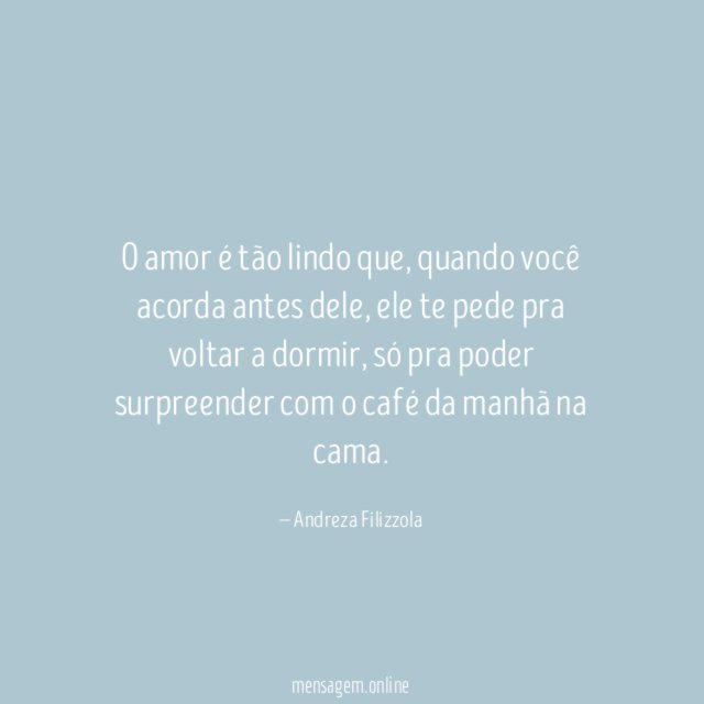 O amor é tão lindo que