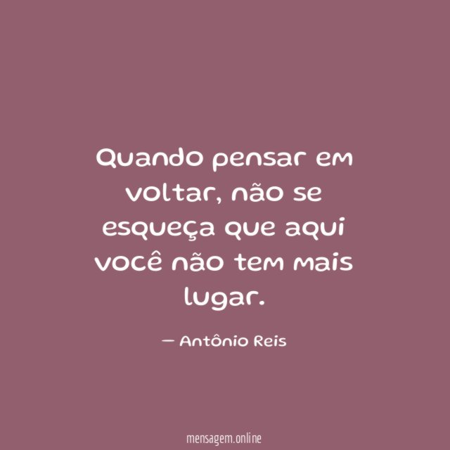 Quando pensar em voltar