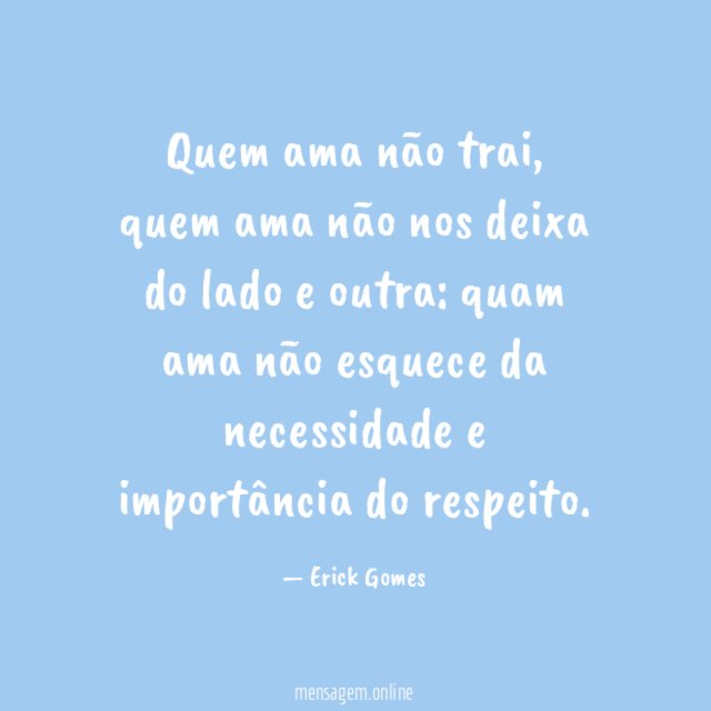 Quem ama não trai