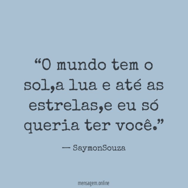 O mundo tem o sol