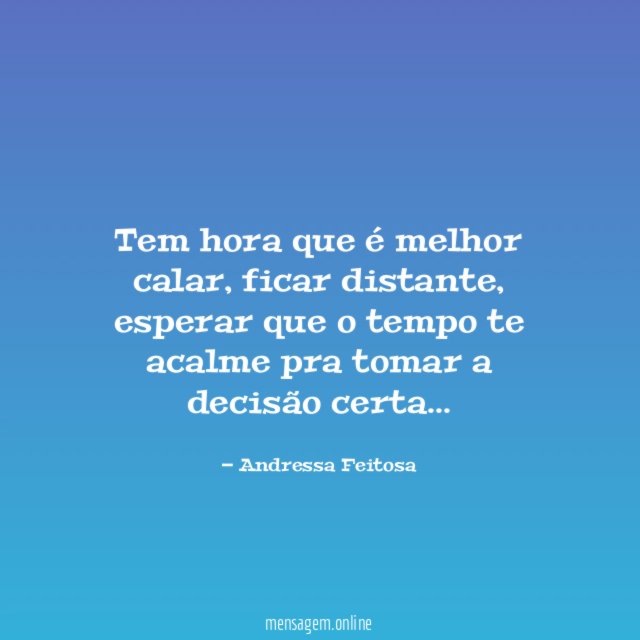 Tem hora que é melhor calar