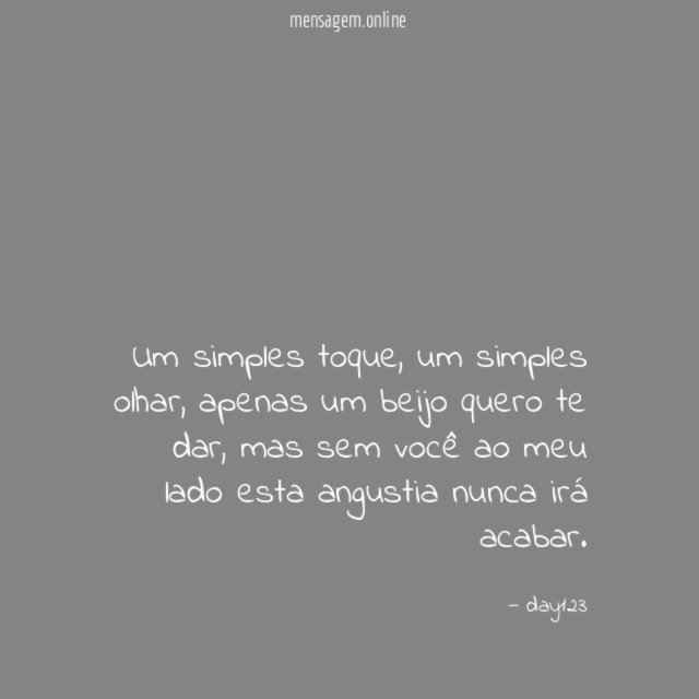 Um simples toque