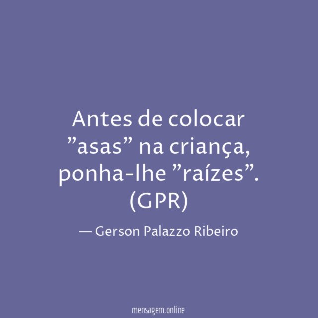 Antes de colocar "asas" na criança