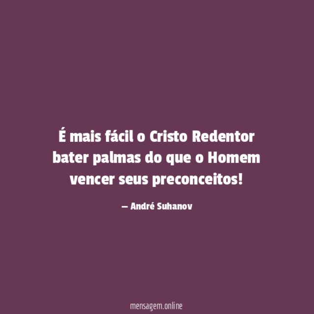 É mais fácil o Cristo Redentor bater palmas