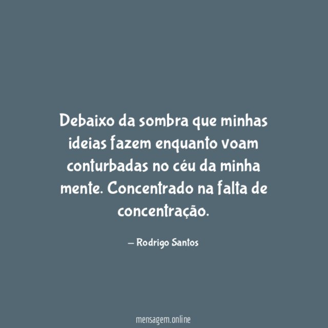 Debaixo da sombra que minhas ideias fazem enquanto