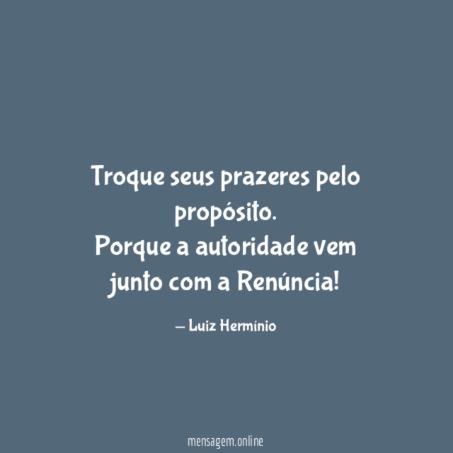 Troque seus prazeres pelo propósito