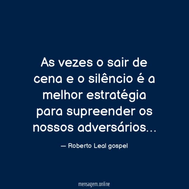 As vezes o sair de cena