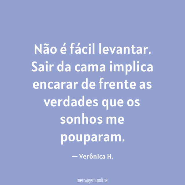 Não é fácil levantar