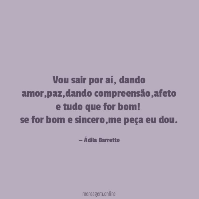 Vou sair por aí
