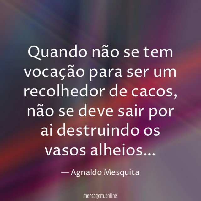 Quando não se tem vocação para ser um