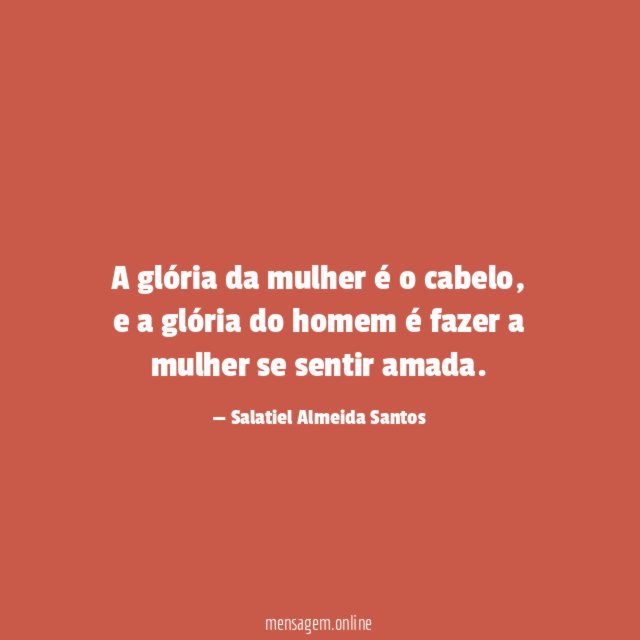 A glória da mulher é o cabelo