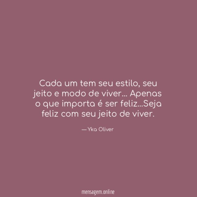 Cada um tem seu estilo