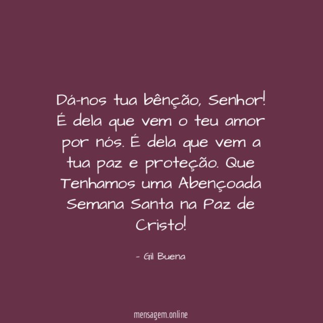 Dá-nos tua bênção