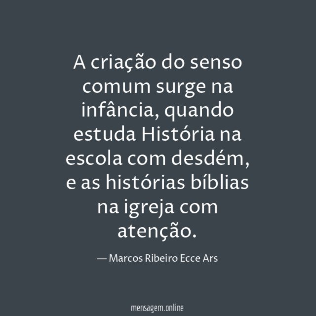 A criação do senso comum surge na infância