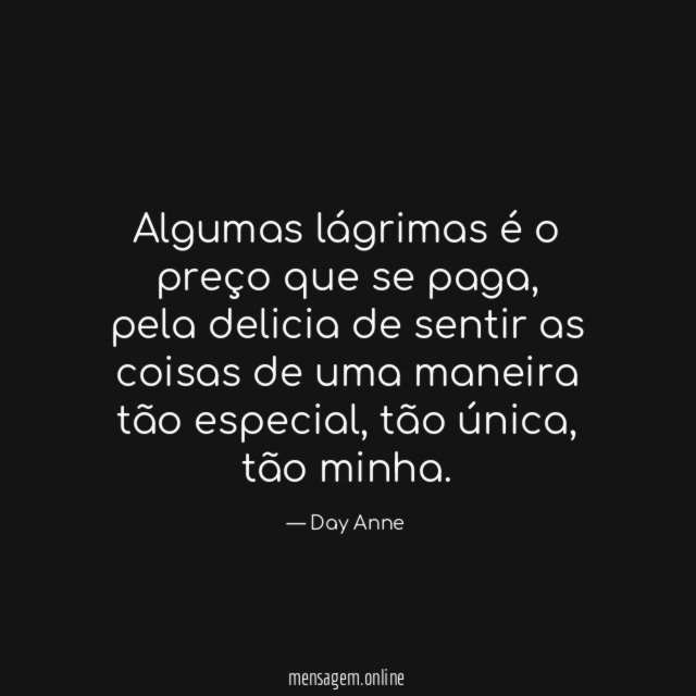 Algumas lágrimas é o preço que se paga
