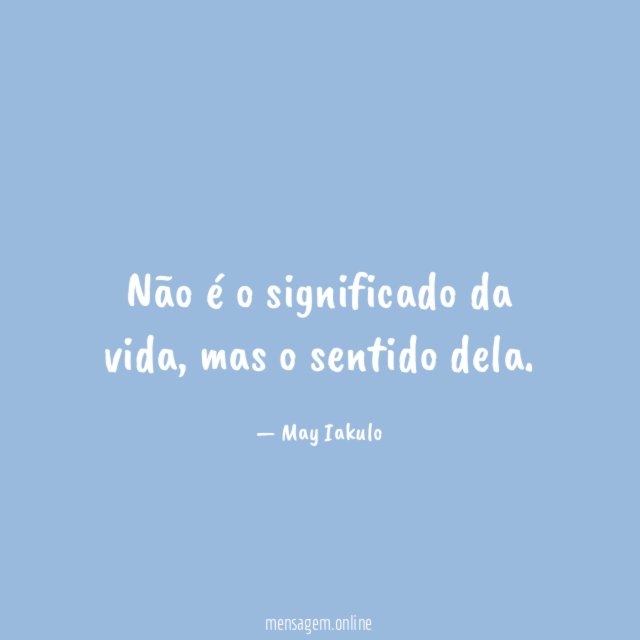 Não é o significado da vida