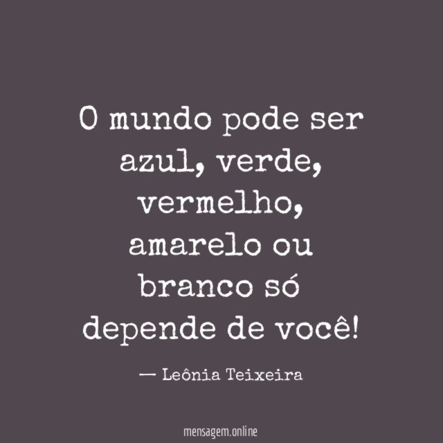 O mundo pode ser azul