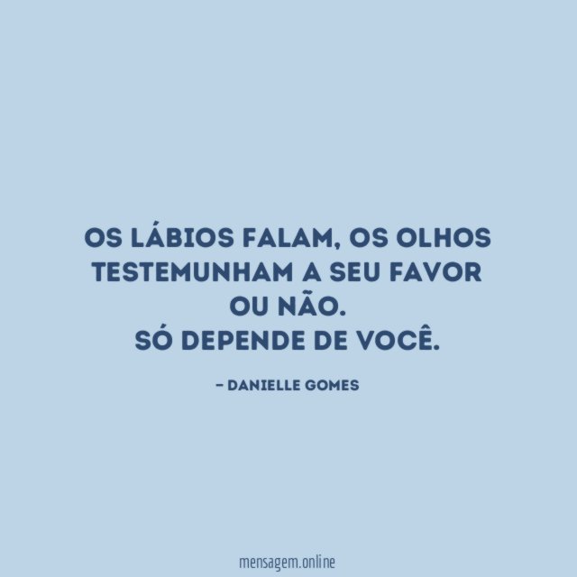 Os lábios falam