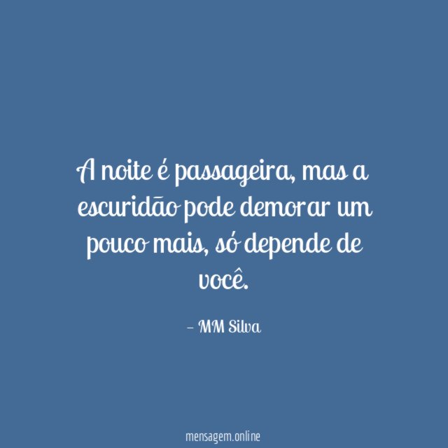 A noite é passageira