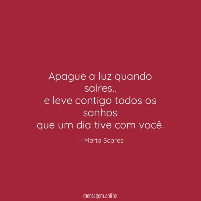 Apague a luz quando saíres