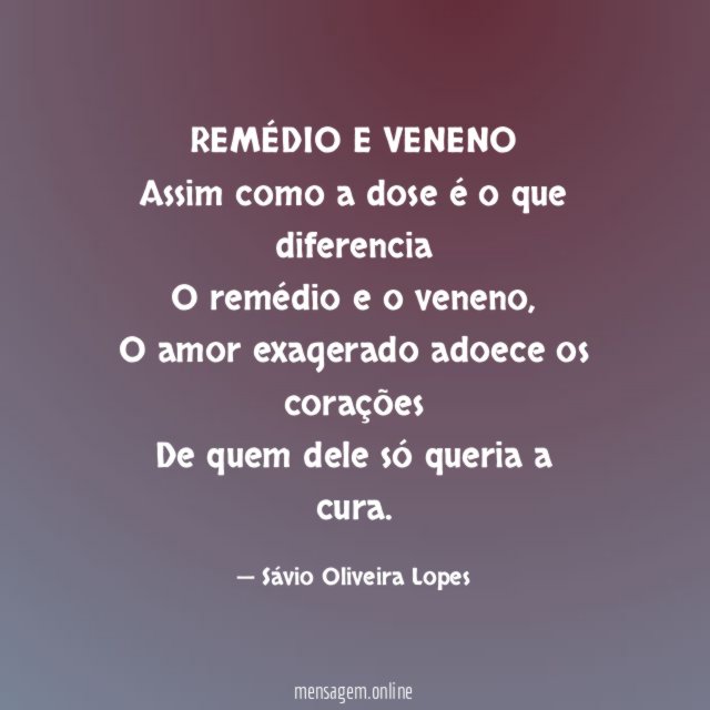 REMÉDIO E VENENO