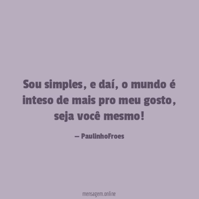 Sou simples