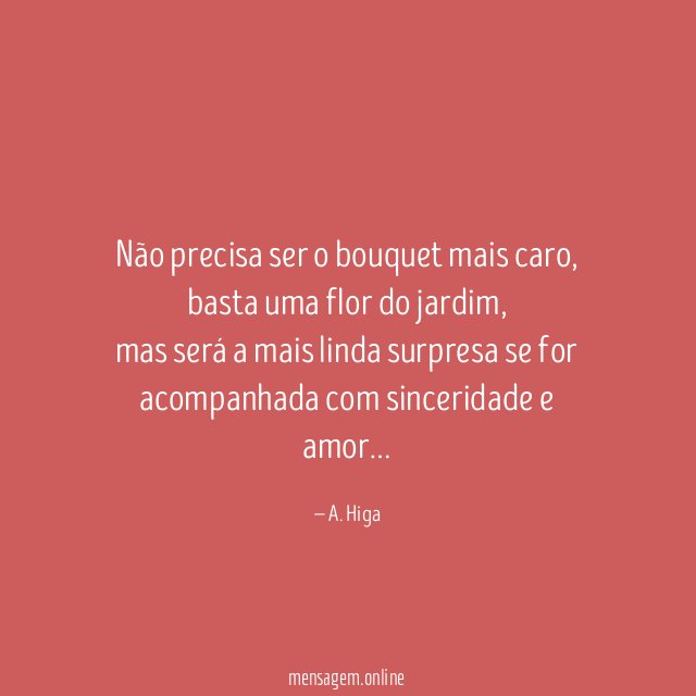 Não precisa ser o bouquet mais caro