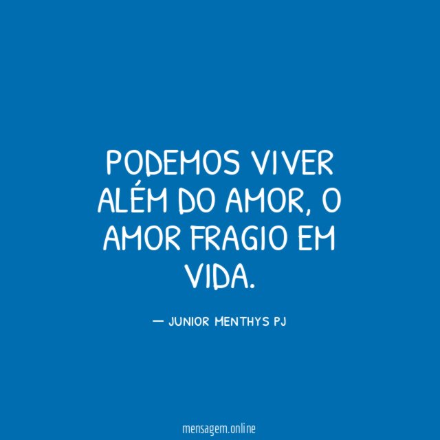 PODEMOS VIVER ALÉM DO AMOR