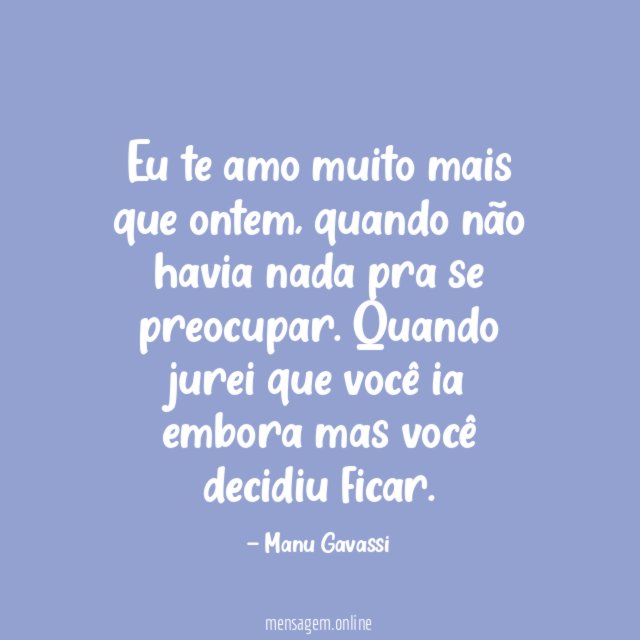 Eu te amo muito mais que ontem