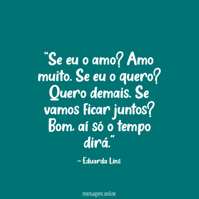 Se eu o amo
