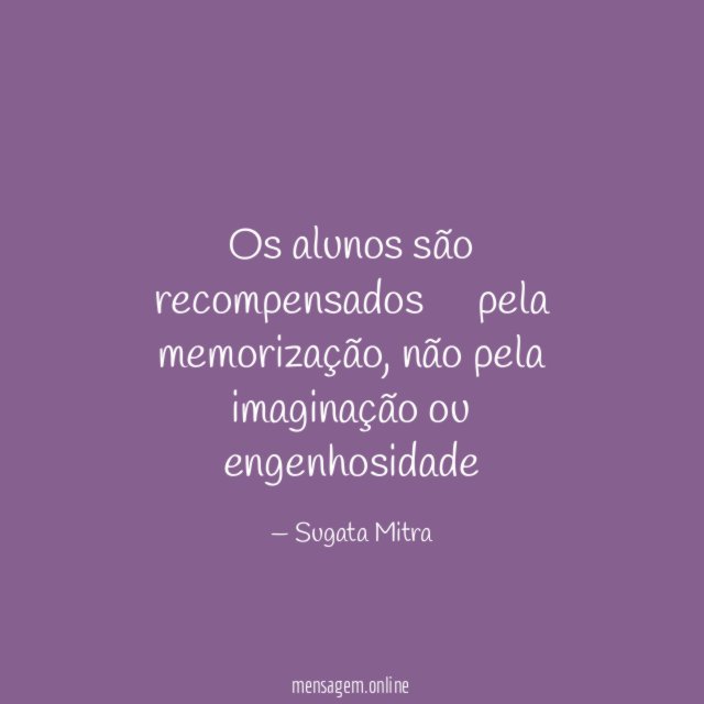 Os alunos são recompensados pela memorização