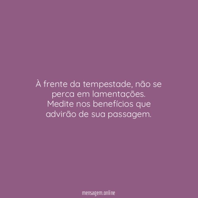 À frente da tempestade