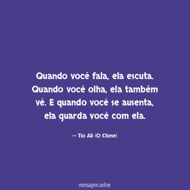 Quando você fala