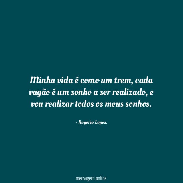 Minha vida é como um trem